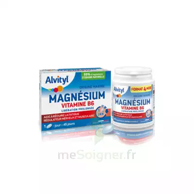 Alvityl Magnésium Vitamine B6 Libération Prolongée Comprimés Lp B/45 à Salins-les-Bains